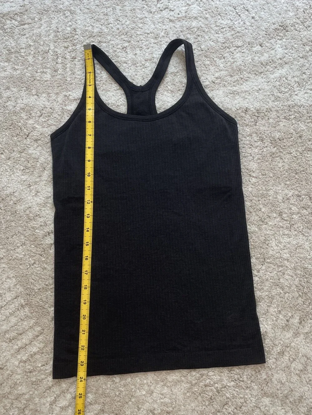 Lululemon Athletica Black Ribbed Tank Top Size 6
